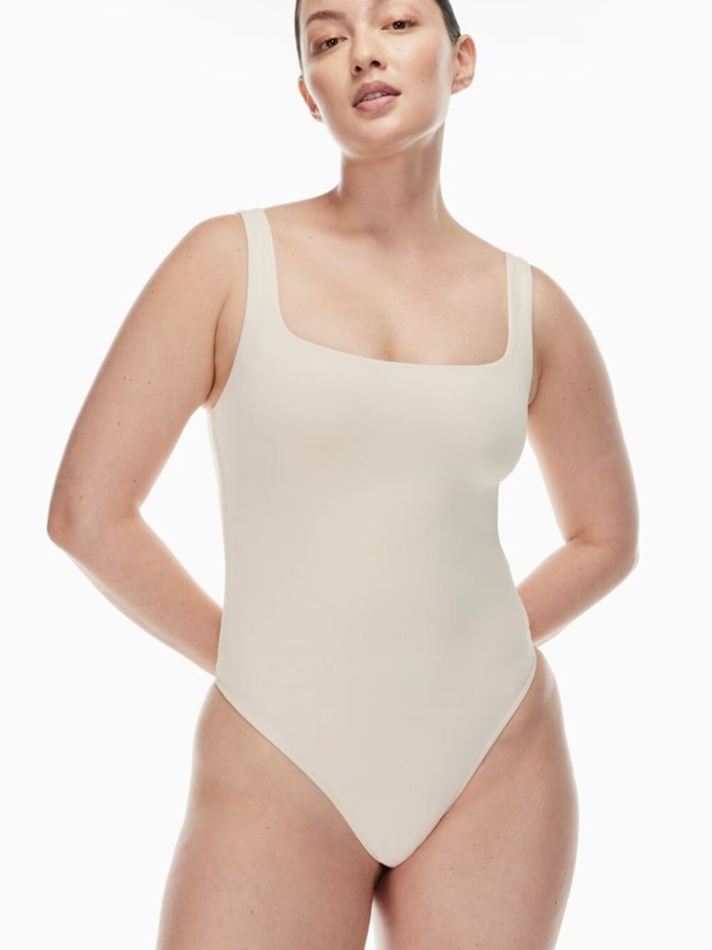 Aritzia Babaton Contour Tank Bodysuit Light Denude Medium NWT-Like